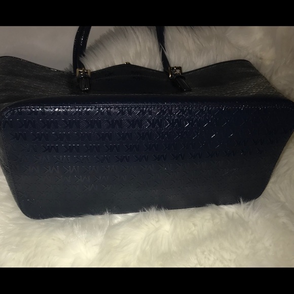 New Michael Kors Navy Blue Tote Bag - Picture 3 of 5